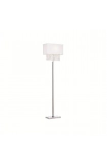 Piantana dal design moderno con struttura in metallo cromato, 1 luce (E27, 60W),   