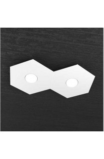 Applique dal design moderno con struttura in metallo verniciato disponibile in diverse finiture di colorazione dalla forma esagonale, 2 Luci a Led (Gx53) 