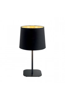  Lampada da tavolo moderna con struttura in metallo verniciato nero opaco, 1 Luce ( E27, 60W)