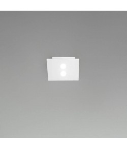 Lampada da soffitto con corpo e diffusore in alluminio 2mm, di colore Bianco, 1 luce a led 4.5W ( 350Lm ) Dimmerabile
