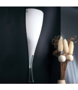 FLAVER Applique in vetro bianco ceramicato modello ALOHA 30.147, 1 Luce