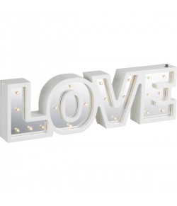Originale Testo Luminoso in 3D con finitura Bianco, 20 luci a LED 0.6W 