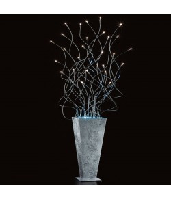 Lampada da Terra colorazione Foglia Argento 26 punti luce 10 W