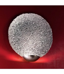 Braga Elegante Applique modello DEIMOS 549/A MS con struttura con finitura foglia Argento, 1 luce 100W ( R7s ) 