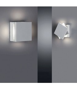 Lampada da parete in alluminio verniciato con struttura configurabile, 4 luci 2,2W a LED ( 960Lm, 3000°K ) 