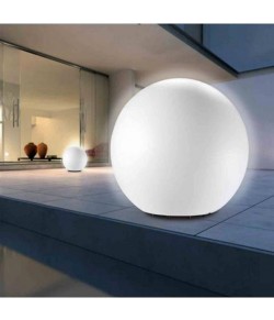 Luminosa Lampada da terra di forma sferica in materiale termoplastico con finitura bianca, 1 luci 20W (E27)