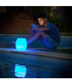 Lampada da Tavolo o Esterno 1 punto Luce a LED 3W con kit RGBW integrato e batterie ricaricabili