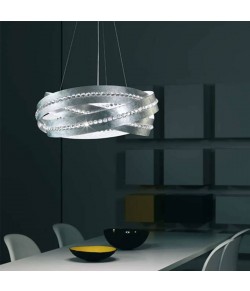 Lampada a sospensione in metallo bianco, disponibile in altre colorazioni, 8 punti luce 48W G9