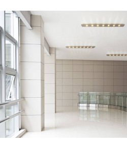 Lampada a Plafone minimale con struttura in metallo colorato, 4 luci a Led 4.5W dimmerabile