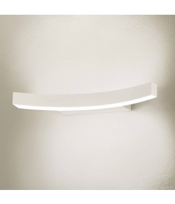 Applique minimale di colore bianco con luce a led ( 18W ) integrata, diffusore in policarbonato opale