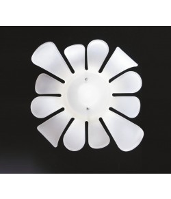 FLAVER Plafoniera in vetro satinato extra bianco modello FLOWER 61 , 1 Luce