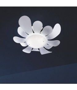 FLAVER Plafoniera in vetro satinato extra bianco modello FLOWER 35 , 1 Luce