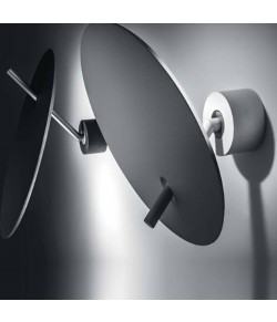 Lampada da parete orientabile di colore Bianco design essenziale con disco in alluminio, 1 luce a led 20W ( 1700Lm )