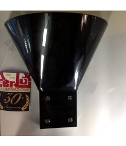 FLAVER Applique in vetro nero, con struttura in metallo cromato, modello LOFT APPLIQUE , 1 Luce