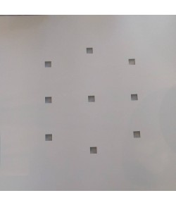 Minimale lampada a Plafone di forma quadrata con struttura in metallo colorato, 9 luci da Led 4.6W ( 41W, 3150Lm, 3000°Kelvin ).