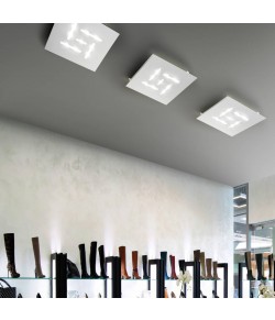 Plafoniera di forma quadrata da soffitto in varie colorazioni con luce a Led 35W ( 3000lm - 2700°k ) 