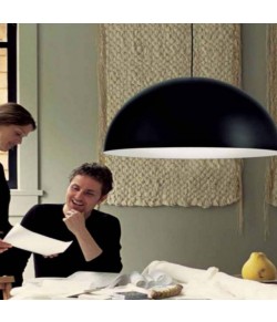 LEUCOS ITRE collezione BOW, lampada a sospensione in metallo verniciato nero e bianco, 1 punto luce (E27)