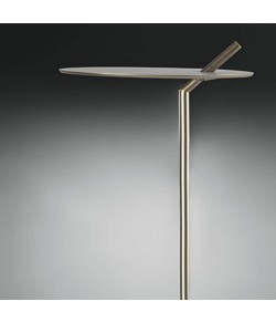 Lampada da terra di colore Bianco design essenziale con disco in alluminio, 1 luce a led Tot. 30W ( 2550Lm )
