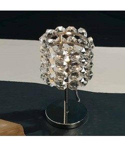 Lampada da tavolo con struttura in metallo con finitura nichel lucido, 1 punto Alogeno 48W