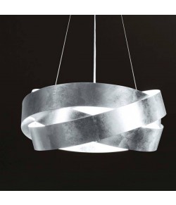 Lampada a sospensione in metallo bianco, disponibile anche in altre colorazioni, 6 punti luce 77W E27