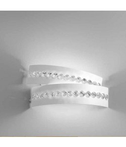 Applique in metallo bianco, disponibile anche in altre colorazioni, 1 punto luce 150W R7s (78mm)
