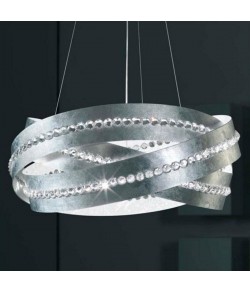 Lampada a sospensione in metallo bianco, disponibile in altre colorazioni, 6 punti luce 77W E27