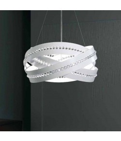 Lampada a sospensione in metallo bianco, disponibile in altre colorazioni, 3 punti luce 77W E27