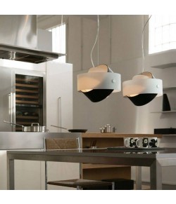 Lampada a sospensione in metallo bianco, disponibile anche in altre colorazioni, 1 punti luce 48W G9