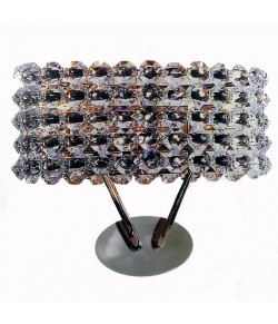 Applique con struttura in metallo con finitura nichel lucido con luce Alogena 48W
