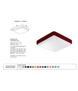 PLAFONIERA ESTERNO QUADRATA 