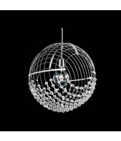 Leucos aureliano toso  lampada a sospensione in metallo cromato, diffusore sferico, 1 punto luce (E27)