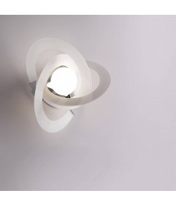 Originale lampada da parete con struttura in metallo cromato e vetri colorati, 1 luce 75W ( G9 )