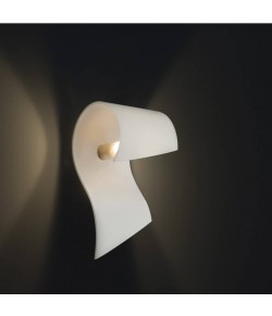 Originale lampada da parete a forma di ricciolo con struttura in metallo e vetro colorato, 1 luce 60W ( G9 )