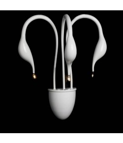 APPLIQUE DA PARETE IN METALLO VERNICIATO BIANCO, 3 LUCI ( G4 ) 20w