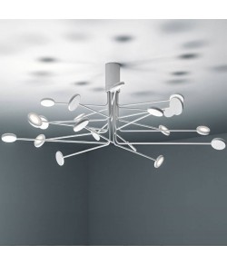 Raffinata lampada a plafone di colore bianco, 9 luci orientabili a led ( 3150Lm )