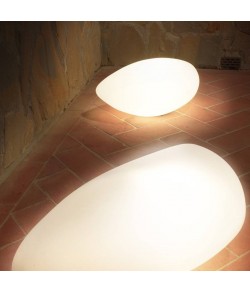 Luminosa Lampada da terra in materiale termoplastico con finitura bianca, 2 luci 15W (E27)