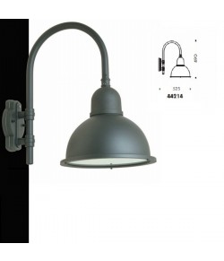 Applique 44214 L4 SURYA da esterno, com montatura in alluminio pressofuso in finitura bronzo. Diffusore in vetro satinato. 1 luce E27. 