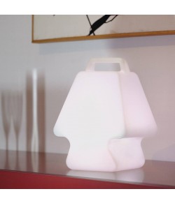 Esclusiva  lampada  da  tavolo da interno con finitura Bianca,  1 luce 15W ( E27 )