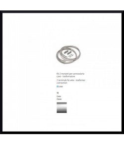 Kit 2 morsetti per connessione cavo - trasformatore con finitura cromo
