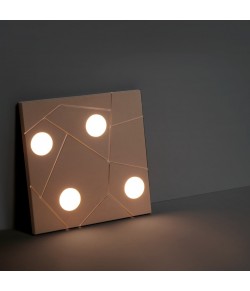 Plafoniera dal design moderno con struttura in alluminio verniciato bianco, 2 luci Gx53 9W.