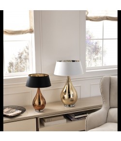Lampada da tavolo dal design moderno con paralume , in vetro soffiato disponibile in varie colorazioni e dimensioni, 1 luce E27
