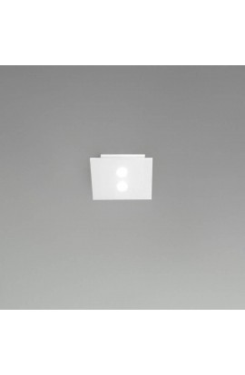 Lampada da soffitto con corpo e diffusore in alluminio 2mm, di colore Bianco, 1 luce a led 4.5W ( 350Lm ) Dimmerabile