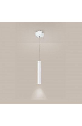 Sospensione LED 3W 270lm con struttura in metallo verniciato bianco. Tonalità della luce 3000K.