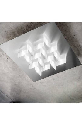 Plafoniera quadrata da soffito in varie colorazioni  con luce a Led 35W