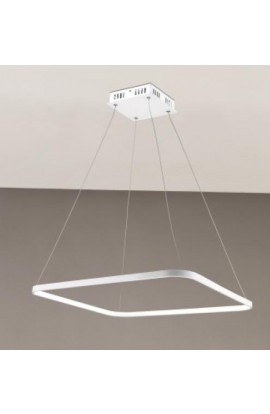 Sospensione LED 28W 1960lm, con struttura in alluminio verniciato bianco o alluminio. Tonalità di luce 3200K.