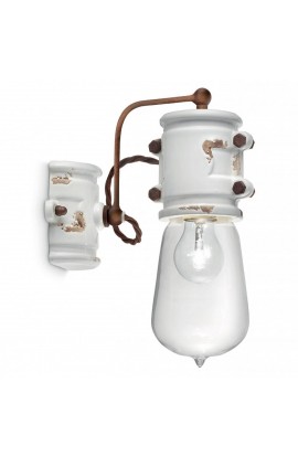 Applique in ceramica dal design ricercato, 1 luce 77W ( E27 ), disponibile in varie colorazioni.  