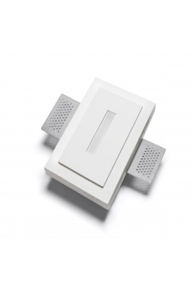 Segnapassi LED 1.5 W ad incasso dal design moderno, con struttura in gesso, tonalità di luce a scelta