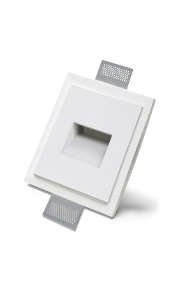 Segnapassi LED 1.1 W ad incasso dal design moderno, con struttura in gesso, tonalità di luce a scelta