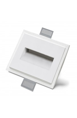 Segnapassi LED 2.2 W ad incasso dal design moderno, con struttura in gesso, tonalità di luce a scelta