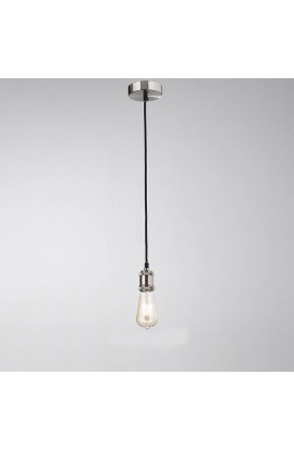 SOSPENSIONE IN METALLO CON FINITURA CROMO SPAZZOLATO, 1 LUCE 40W ( E27 )